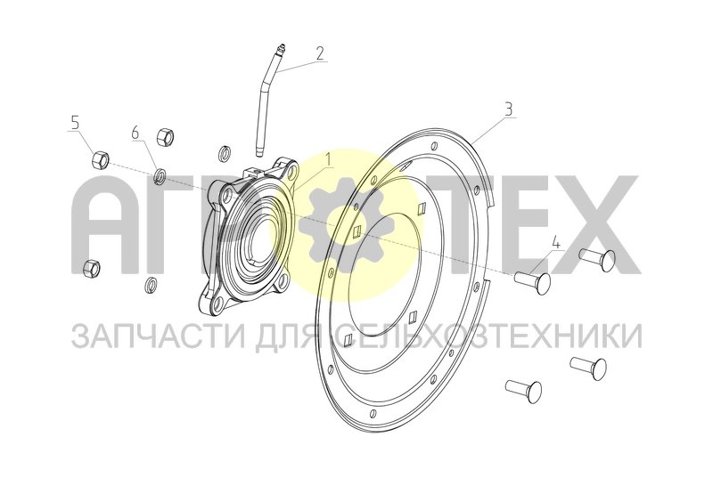 Фланец (РСМ-10Б.01.21.070) (№1 на схеме)